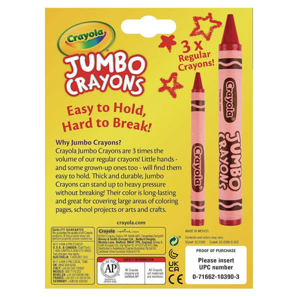 Jumbo Crayons, Assorted Colors, Great Toddler Crayons, 16Count (Pack of 2)