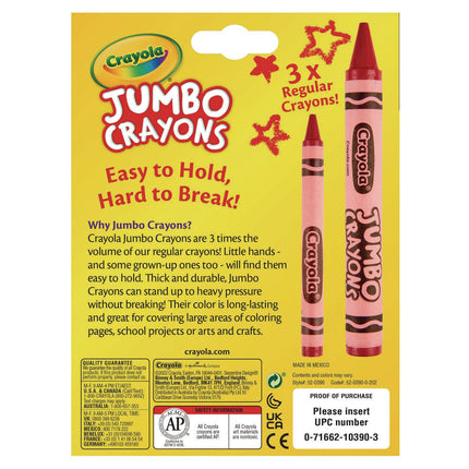 Jumbo Crayons, Assorted Colors, Great Toddler Crayons, 16Count (Pack of 2)