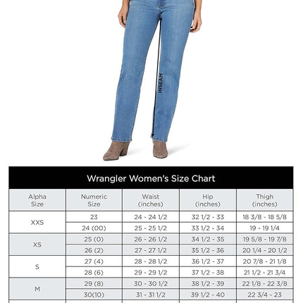 Wrangler Women's High Rise True Straight Fit Jean, Stockton, 14W x 32L