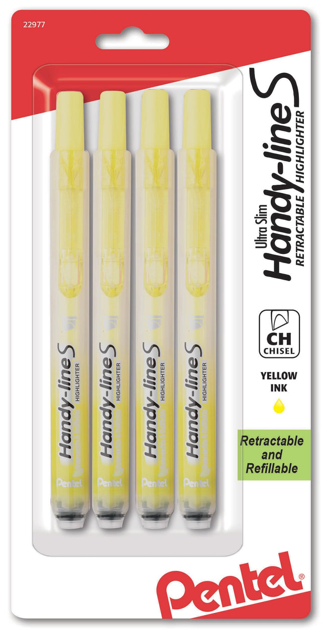 Handy-Line S Retractable Highlighter Chisel Tip 4/