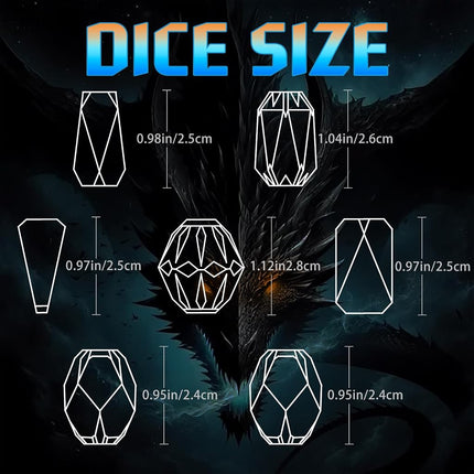 FONVGOGO Metal DND Dice Set Polyhedral for Dungeons and Dragon RPG Gift