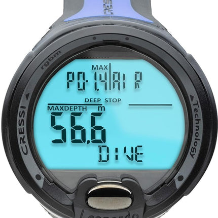 Cressi since 1946 - Leonardo Diving Computer - Air/Nitrox/Depth Gauge Mode - Black/Blue, One Size, Adult Unisex