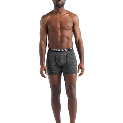 Icebreaker Men's Anatomica Boxers - Boxer Shorts - Merino Wool Underwear - Gritstone Heather, L