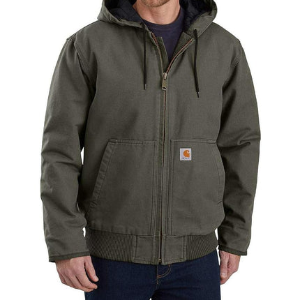 Carhartt Men's Big & Tall Active Jacket J130 Work Utility Outerwear, Moss, 4X-Large Tall