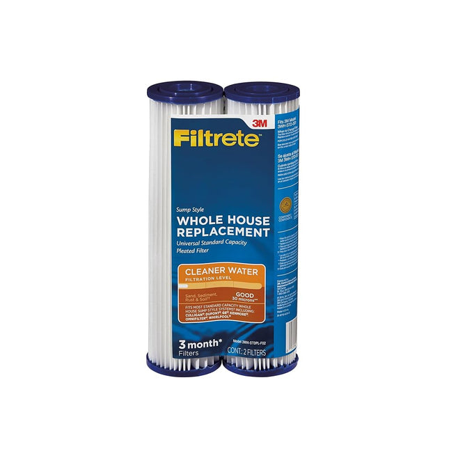 Filtrete Standard Capacity Pleated Replacement Filter, Sump Style (Sediment), 2-Pack