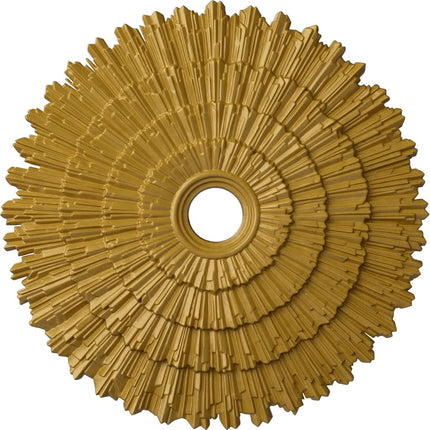 Ekena Millwork CM24ENIGS Eryn Ceiling Medallion, 24 3/4"OD x 3 1/4"ID x 1 7/8"P, Hand-Painted Iridescent Gold