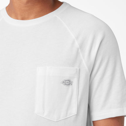 Dickies Mens Cooling Short Sleeve Pocket T-Shirt, White, Medium