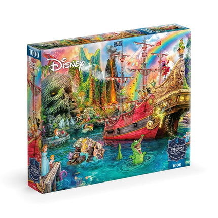 Ceaco - Sapphire Select - Disney - Peter Pan Mermaid Lagoon - Puzzle de 1000 pièces - Stimulant et amusant - Planche de puzzle à dos bleu - Boîte cadeau - Affiche grandeur nature incluse