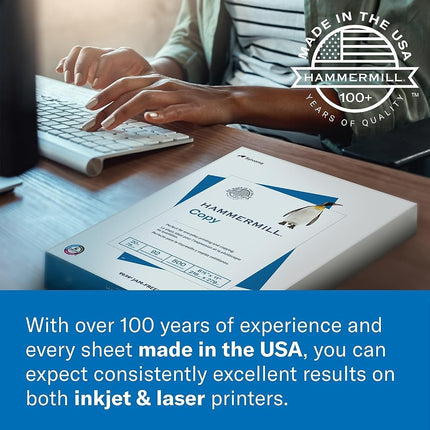 Hammermill Printer Paper, Premium Laser Print 32 lb, 11 x 17-1 Ream (500 Sheets) - 98 Bright, Made in The USA, 104653R