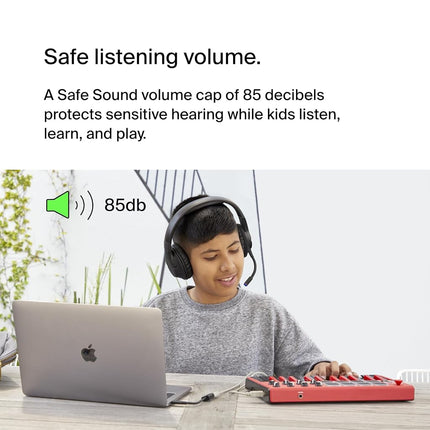 Belkin SoundForm Inspire Wireless Over-Ear Headset for Kids, On-Ear Headphones for Girls and Boys, Online Learning, & Travel with Built-In Microphone - Compatible with iPhone, iPad, Galaxy, and More