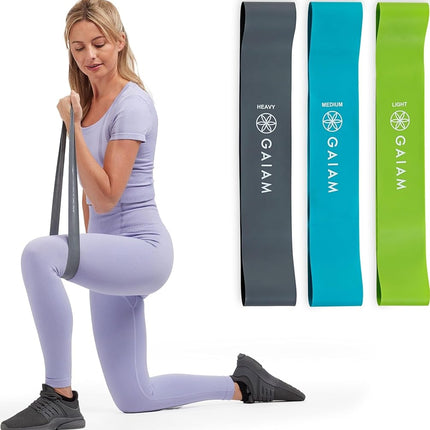 Gaiam Restore Mini Band Kit, Set of 3, Light, Medi
