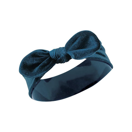 Hudson Baby Cotton and Synthetic Headbands, Size 0-24 Months, Velvet Knot, 1 Count (Pack of 5)
