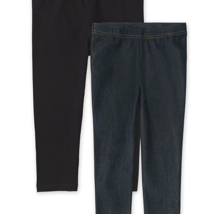 The Children's Place Girls' Capri Leggings, Black/