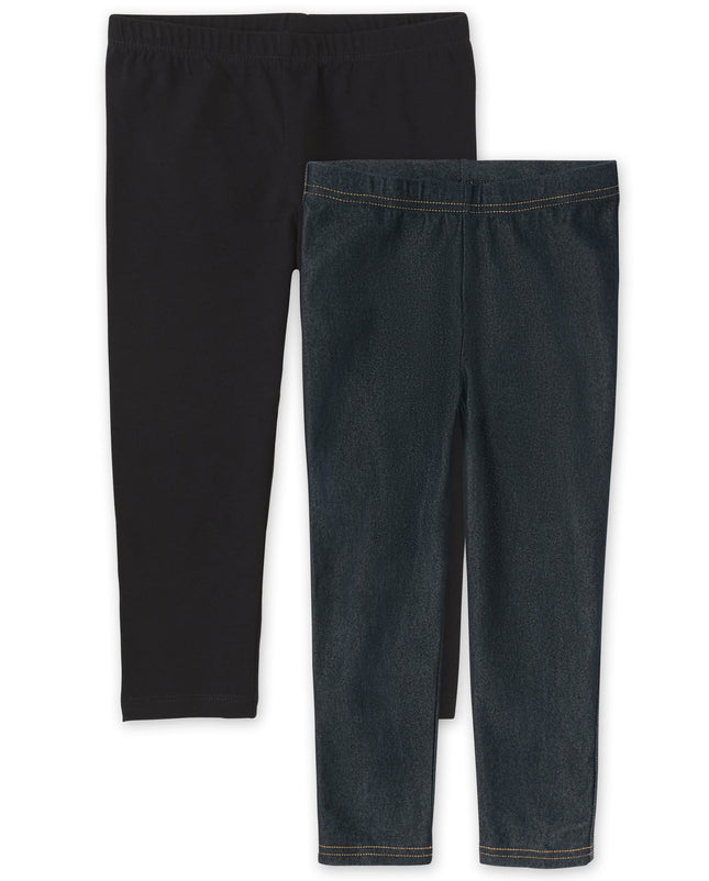 The Children's Place Girls' Capri Leggings, Black/
