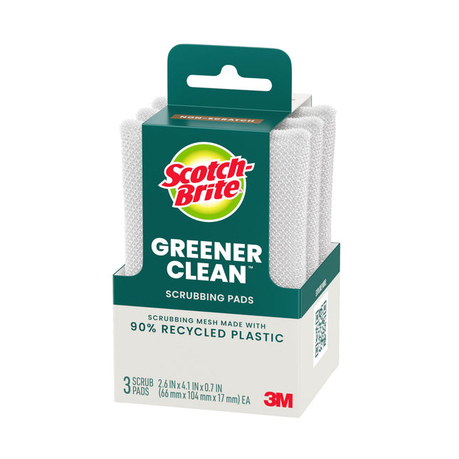 Scotch-Brite Greener Clean Non-Scratch Scrubbers, Multicolor, 18 Pads