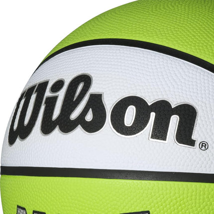 WILSON NCAA Killer Crossover Outdoor Basketball - Size 5-27.5", Lime/White