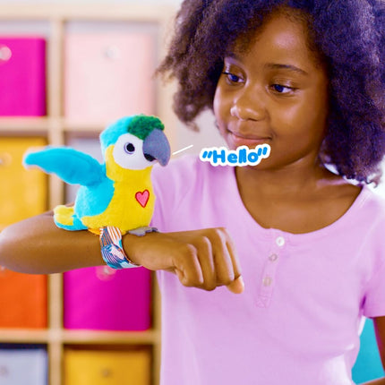 Happy Yappers 2 Pack Cockatoo & Parrot Slap Bracelet Interactive Plush Toy