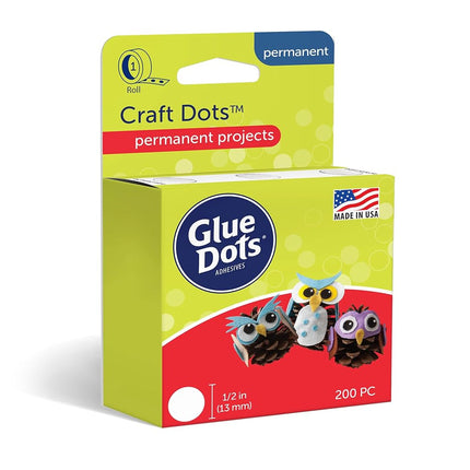 Glue Dots Craft Roll, Contains 200 (.5 Inch) Adhes