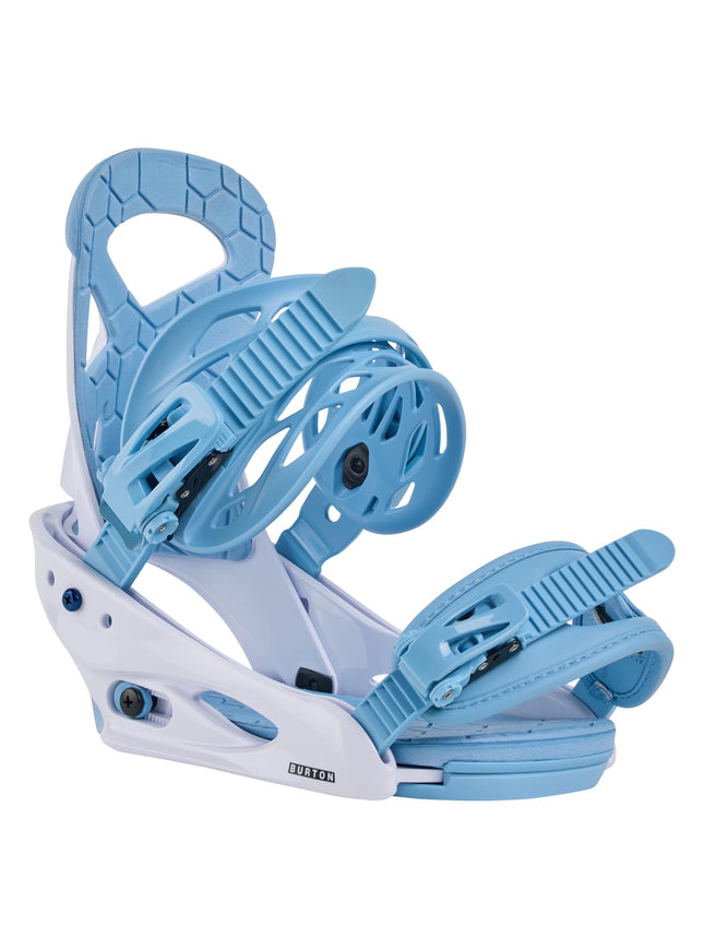 Fixations de snowboard Burton Smalls Re:Flex pour enfants, Bleu poussière, L
