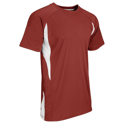 CHAMPRO Top Spin Lightweight Polyester Baseball Jersey, Adult 3X-Large, Cardinal,White
