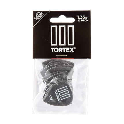 Jim Dunlop 462P135 1.35mm Tortex TIII Guitar Picks, 12-Pack