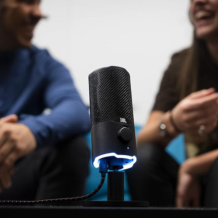 JBL Quantum Stream Wireless USB-C - Portable Wireless Streaming Microphone for Crystal Clear Recordings, 24 Hours Recording Time, Plus Speed Charging, Windshield Included for