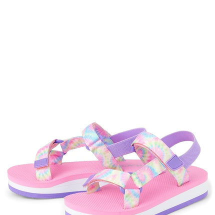 The Children's Place Sandales Sport Fille à Bretelles Ajustables, Tie-Dye Multi, 13 US Little Kid