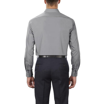 Van Heusen Men's Big Dress Shirt Tall Fit Poplin, Grey Stone, 18" Neck 35"-36" Sleeve