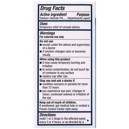 Bausch and Lomb Pharmaceuticals Muro 128 5 Percent Solution (15 Ml), 0.5 Ounce