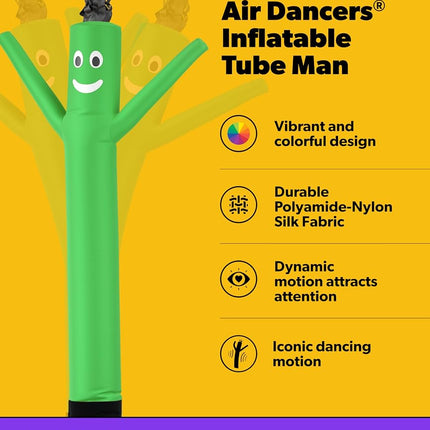 LookOurWay Air Dancers Wacky Waving Inflatable Tube Man Attachment - 7 Feet Tall Advertising Air Dancer Waving Man Inflatable Tube Guy - Blower Not Included - Green