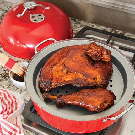 Nordic Ware 36556 Stovetop Kettle Smoker, One, Red