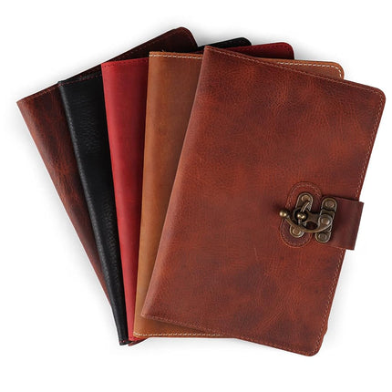 Londo Genuine Leather Portfolio Notepad Holder with Snap Closure, Large Organiser Business Padfolio
