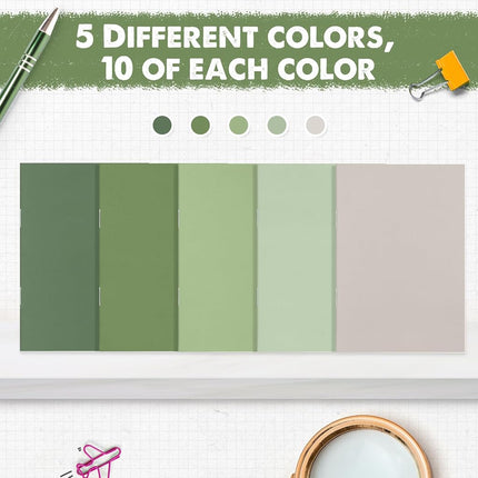 Eaasty 50 Pcs Mini Notebooks Lined Paper Bulk, Green