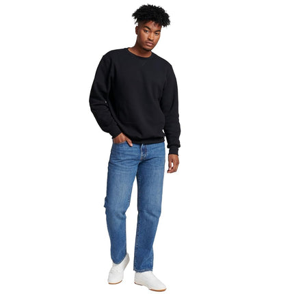 Russell Athletic Men's Dri-Power Fleece Sweatshirts, Moisture Wicking, Cotton Blend, Relaxed Fit, Sizes S-4x, Black, M