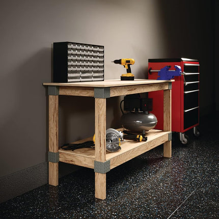 Heavyweight 2' x 4' Do-It-Yourself Workbench Kit Grey