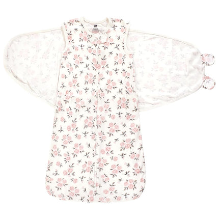 Hudson Baby Unisex Baby Convertible Swaddle Sleep Sack, Neutral Pink Floral, 0-3 Months