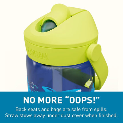 Camelbak THRIVE FLIP STRAW KIDS 415 ml – sports bottle – leak-proof – for kids – easy handling – ideal for on the go – Sharks And Rays, size: OS