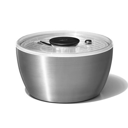 OXO Steel Salad Spinner, Stainless Steel, L