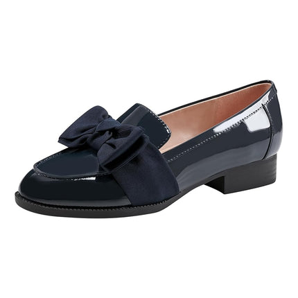 Bandolino Women's Lindio Loafer, Navy Patent, 2 UK Wide