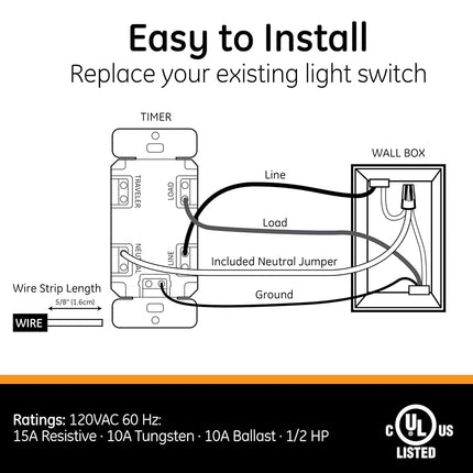 GE SunSmart In-Wall Digital Timer, Automates Indoor and Outdoor Lights, Daily/Weekly Settings, Sunset/Sunrise Presets, ON/OFF Push Button Door, Backlit LCD, White and Lt. Almond Door, 32787