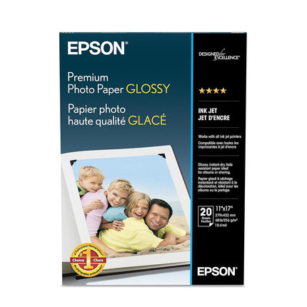 Epson Premium Photo Paper Glossy (11x17 Inches, 20