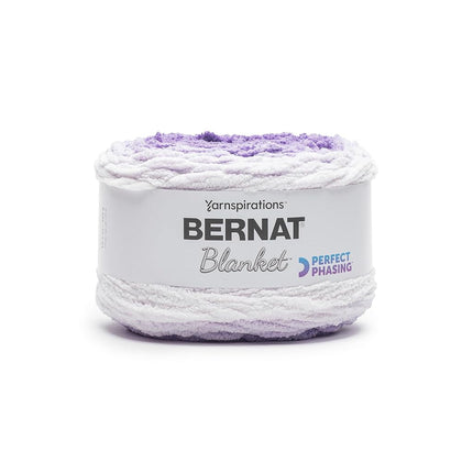 Bernat Blanket Perfect Phasing Dark Orchid Cake Yarn - 2 Pack of 10.56oz/299.37g - 100% Polyester - #6 Super Bulky - 220 Yards for Knitting, Crocheting, Crafts & Amigurumi, Chunky Chenille Yarn