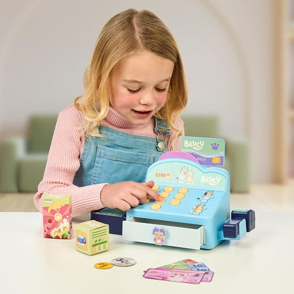 Bluey Cash Register Playset, Interactive Play Register with Scanner