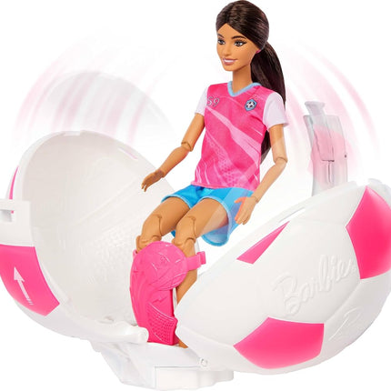 Barbie Team Roll and Reveal Soccer Player Doll and Accessories
