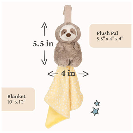 GUND Baby Lil' Luvs Tuck-Away Lovey, perezoso Reese, juguete de peluche ultrasuave con manta integrada para bebés y recién nacidos