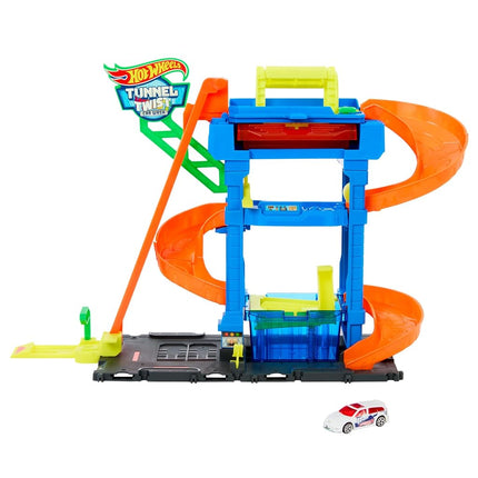 Hot Wheels City Tunnel Twist Car Wash & 1 Color Shifters Toy Car