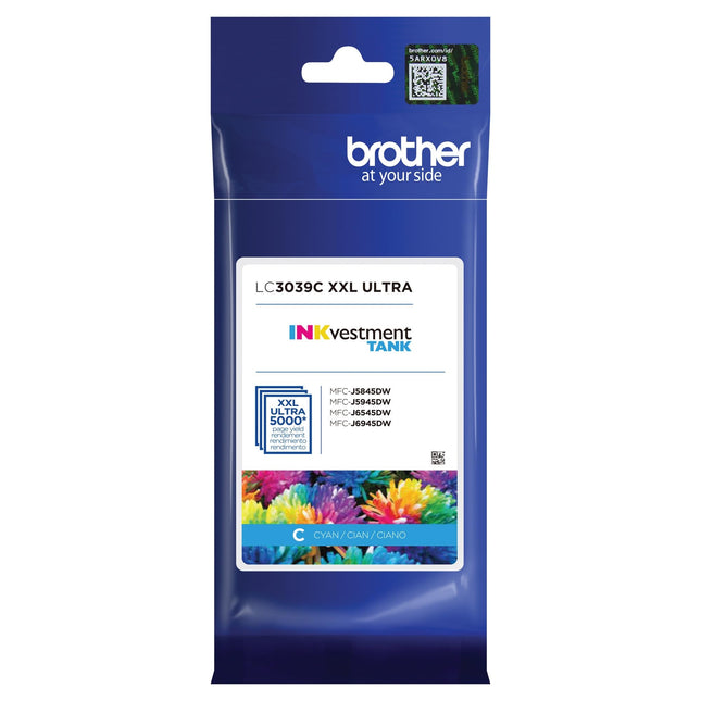 Cartouche d'encre Brother LC3039C Cyan originale 1 pièce(s)