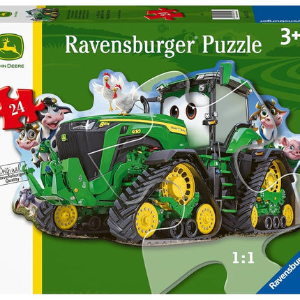 Ravensburger John Deere Tractor Floor Puzzle - Engaging 24-Piece Jigsaw for Kids | Durable, Easy-Fit Pieces | Fun Learning Tool | Sustainable Forestry Practices | Perfect for Ages 2-4