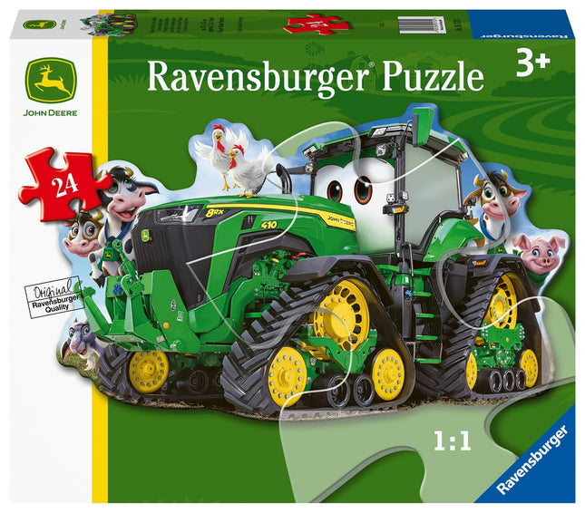 Ravensburger John Deere Tractor Floor Puzzle - Engaging 24-Piece Jigsaw for Kids | Durable, Easy-Fit Pieces | Fun Learning Tool | Sustainable Forestry Practices | Perfect for Ages 2-4
