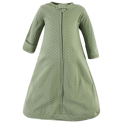 Gigoteuse à manches longues en coton Hudson Baby, motif floral sauge, 12-18 mois